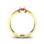 Centerpoint Ruby Engagement Ring (0.45 CTW) Side View