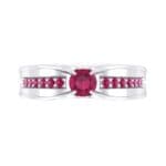 Centerpoint Ruby Engagement Ring (0.45 CTW) Top Flat View