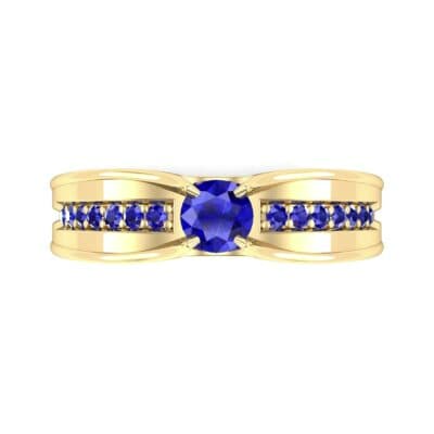 Centerpoint Blue Sapphire Engagement Ring (0.45 CTW) Top Flat View