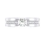 Centerpoint Crystal Engagement Ring (0.45 CTW) Top Flat View