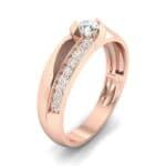 Pave Passage Diamond Engagement Ring (0.45 CTW) Perspective View