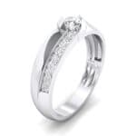 Pave Passage Crystal Engagement Ring (0.45 CTW) Perspective View