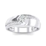 Pave Passage Crystal Engagement Ring (0.45 CTW) Top Dynamic View