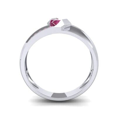 Pave Passage Ruby Engagement Ring (0.45 CTW) Side View
