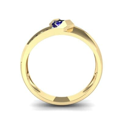 Pave Passage Blue Sapphire Engagement Ring (0.45 CTW) Side View