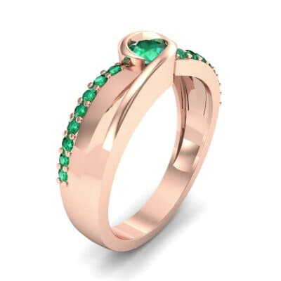 Harmony Emerald Bypass Engagement Ring (0.38 CTW) Perspective View