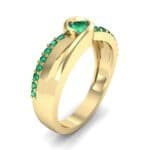 Harmony Emerald Bypass Engagement Ring (0.38 CTW) Perspective View