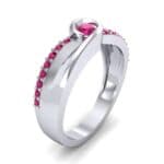 Harmony Ruby Bypass Engagement Ring (0.38 CTW) Perspective View