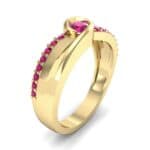 Harmony Ruby Bypass Engagement Ring (0.38 CTW) Perspective View