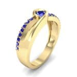 Harmony Blue Sapphire Bypass Engagement Ring (0.38 CTW) Perspective View