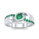 Harmony Emerald Bypass Engagement Ring (0.38 CTW) Top Dynamic View