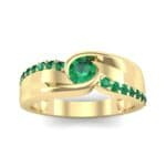 Harmony Emerald Bypass Engagement Ring (0.38 CTW) Top Dynamic View
