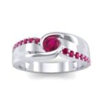 Harmony Ruby Bypass Engagement Ring (0.38 CTW) Top Dynamic View