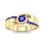Harmony Blue Sapphire Bypass Engagement Ring (0.38 CTW) Top Dynamic View