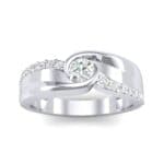 Harmony Diamond Bypass Engagement Ring (0.38 CTW) Top Dynamic View