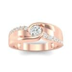 Harmony Diamond Bypass Engagement Ring (0.38 CTW) Top Dynamic View