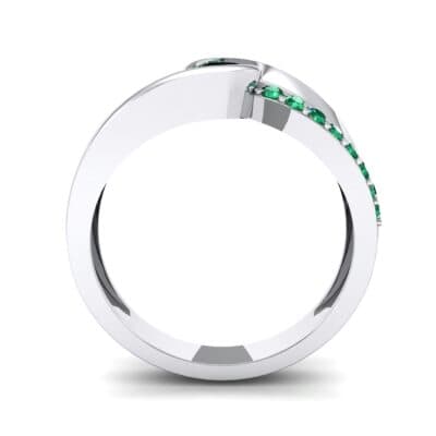 Harmony Emerald Bypass Engagement Ring (0.38 CTW) Side View