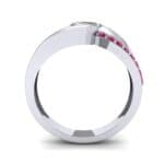 Harmony Ruby Bypass Engagement Ring (0.38 CTW) Side View