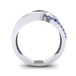 Harmony Blue Sapphire Bypass Engagement Ring (0.38 CTW) Side View