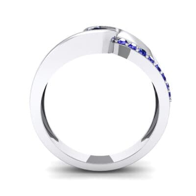 Harmony Blue Sapphire Bypass Engagement Ring (0.38 CTW) Side View