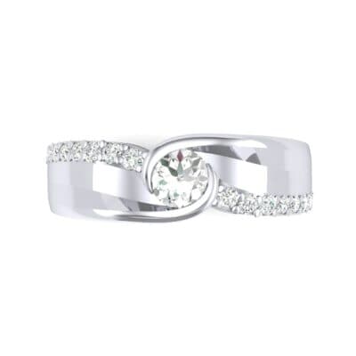 Harmony Diamond Bypass Engagement Ring (0.38 CTW) Top Flat View
