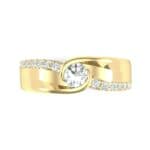 Harmony Diamond Bypass Engagement Ring (0.38 CTW) Top Flat View
