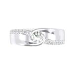 Harmony Crystal Bypass Engagement Ring (0.38 CTW) Top Flat View