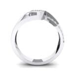 Pave Swirl Crystal Bypass Engagement Ring (0.34 CTW) Side View