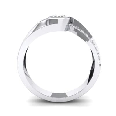 Pave Swirl Crystal Bypass Engagement Ring (0.34 CTW) Side View