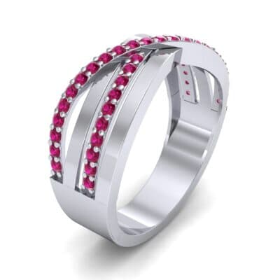 Split-Shank Overpass Ruby Ring (0.64 CTW) Perspective View