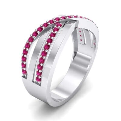 Split-Shank Overpass Ruby Ring (0.64 CTW) Perspective View