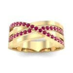 Split-Shank Overpass Ruby Ring (0.64 CTW) Top Dynamic View