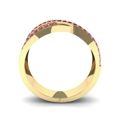 Split-Shank Overpass Ruby Ring (0.64 CTW) Side View
