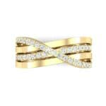 Split-Shank Overpass Diamond Ring (0.64 CTW) Top Flat View