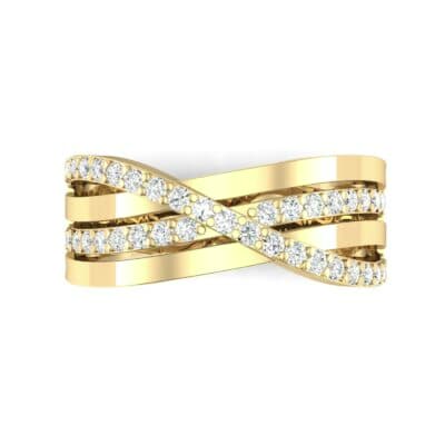 Split-Shank Overpass Diamond Ring (0.64 CTW) Top Flat View