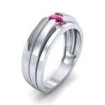 Elevation Solitaire Ruby Ring (0.32 CTW) Perspective View