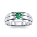 Elevation Solitaire Emerald Ring (0.32 CTW) Top Dynamic View