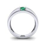 Elevation Solitaire Emerald Ring (0.32 CTW) Side View