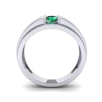 Elevation Solitaire Emerald Ring (0.32 CTW) Side View