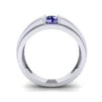 Elevation Solitaire Blue Sapphire Ring (0.32 CTW) Side View