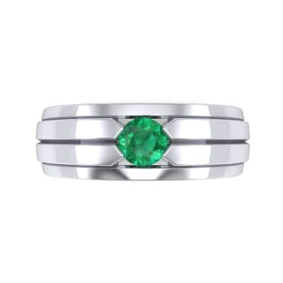 Elevation Solitaire Emerald Ring (0.32 CTW) Top Flat View