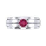Elevation Solitaire Ruby Ring (0.32 CTW) Top Flat View