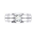 Elevation Solitaire Crystal Ring (0.32 CTW) Top Flat View