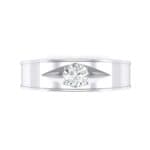 Sunken Solitaire Crystal Ring (0.22 CTW) Top Flat View
