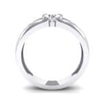 Half-Bezel Crystal Engagement Ring (0.3 CTW) Side View