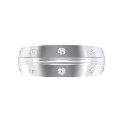 Canal Burnish Crystal Ring (0.16 CTW) Top Flat View