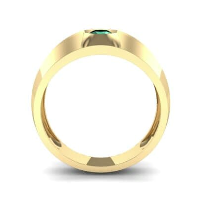 Double Knife Edge Emerald Engagement Ring (0.32 CTW) Side View