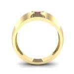 Double Knife Edge Ruby Engagement Ring (0.32 CTW) Side View