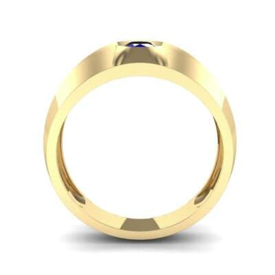 Double Knife Edge Blue Sapphire Engagement Ring (0.32 CTW) Side View