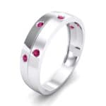 Starlight Split Band Ruby Ring (0.21 CTW) Perspective View